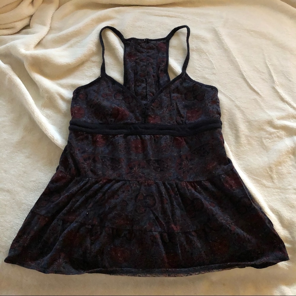 Navy and Maroon Tank Top